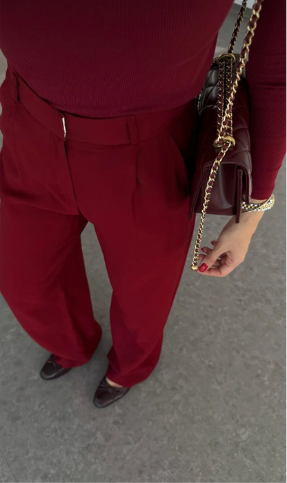 Burgundy pantalon